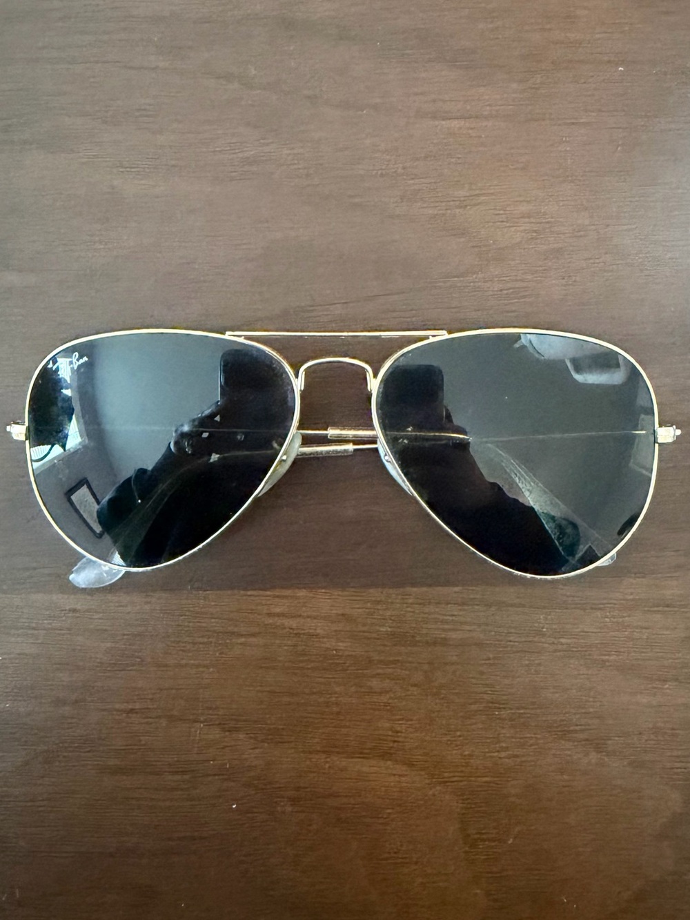 Ray Ban Classic Aviator Sunglasses - Black Lenses with Gold Frame